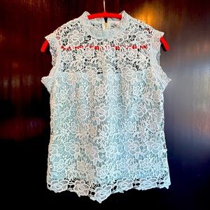 Nanette Lepore Embroidered Lace Sleeveless Top